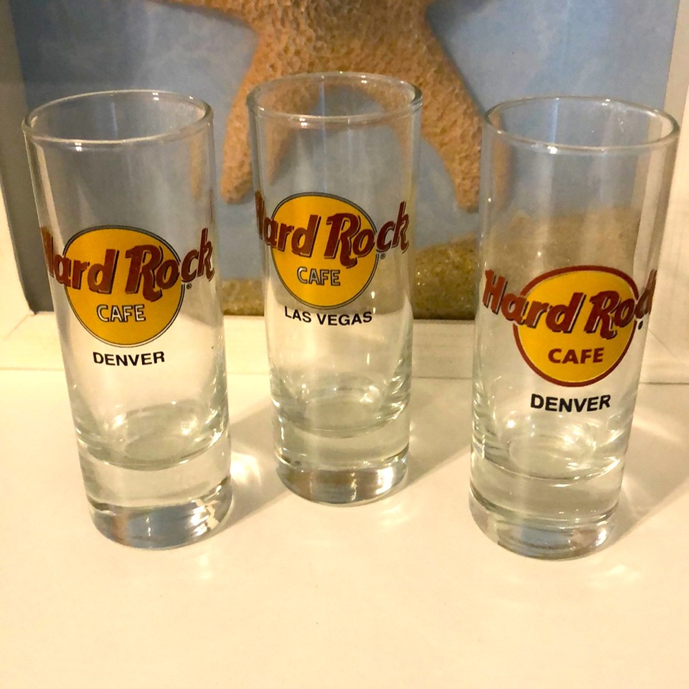 Bundle for BOGO! Hard Rock Cafe Shot Glasses- Denver & Las Vegas